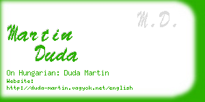 martin duda business card